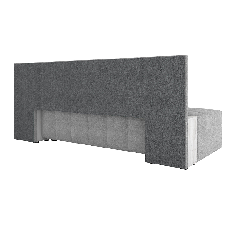 Даллас М / диван - кровать велюр джоя 022 сильвер/ЛДСП бетон пайн белый новая упаковка